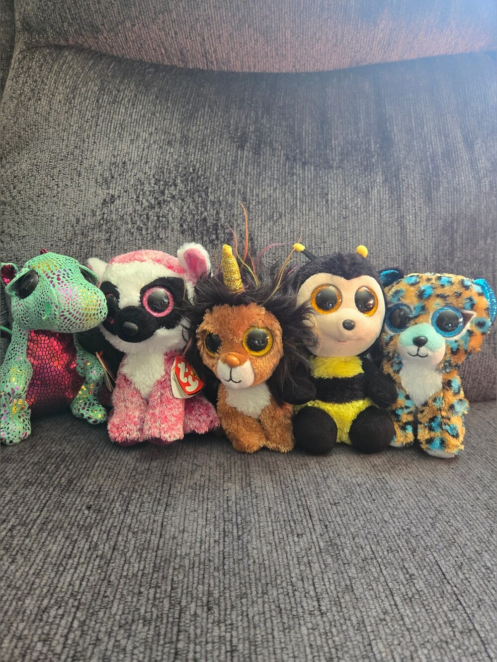 Ty Beanie Boo Plush Lot Of 5 Stuffed Animals